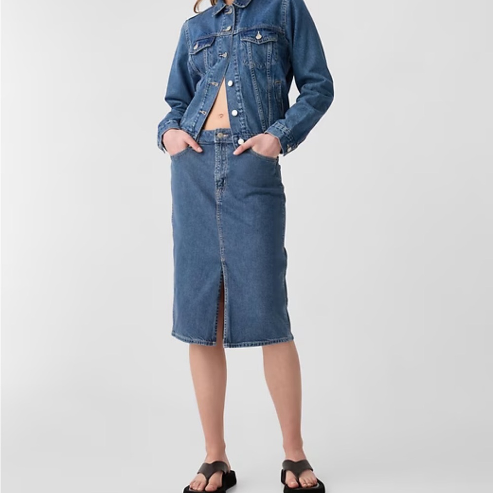 GAP Denim Midi Pencil Skirt